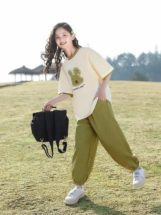 女童运动两件套夏款洋气2023新款女大童夏季短袖套装儿童休闲夏装 商品图1