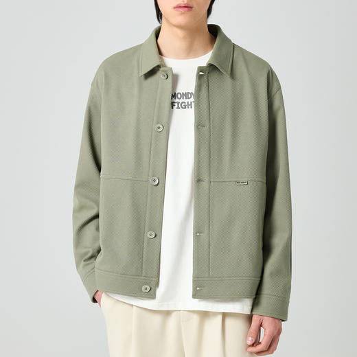 墨麦客男装2023春季新款夹克男士翻领休闲上衣宽松茄克外套80725 商品图1