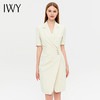 IWY/杏色连衣裙小香风气质短袖西装连衣裙美容院新款主持上镜裙子Q13210 商品缩略图0