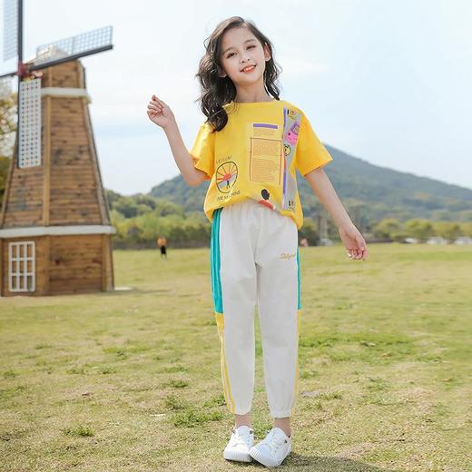 女童网红套装2021夏季新款儿童洋气中大童时髦夏装女生装两件套 商品图3