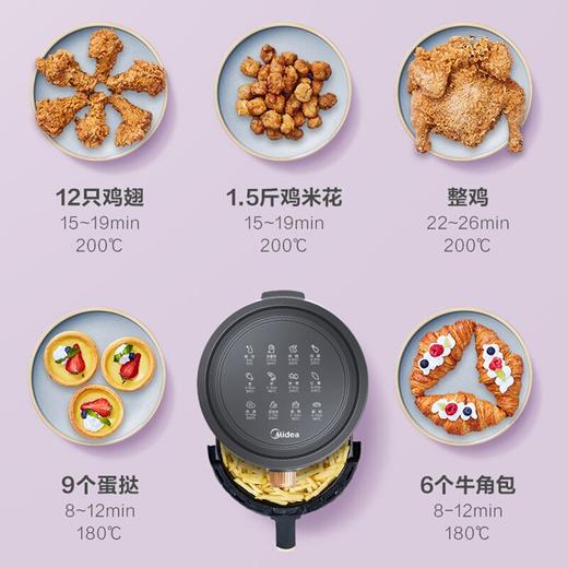 美的（Midea） KZ42E101H空气炸锅多功能定时定温无油煎炸锅大容量不粘锅易清洗薯条机电炸锅 MF-KZ42E101H 商品图1