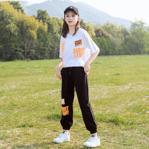 女童夏季套装2023新款洋气夏装儿童运动13岁女孩中大童时髦两件套 商品图1