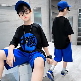 童装男童夏装套装运动2023新款韩版潮中大儿童短袖两件套休闲网红