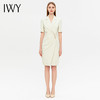 IWY/杏色连衣裙小香风气质短袖西装连衣裙美容院新款主持上镜裙子Q13210 商品缩略图3