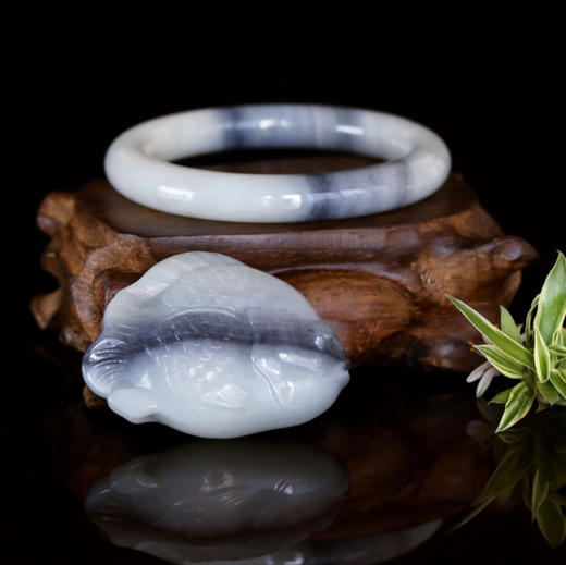 和田玉（青花）挂件--发财鱼52.38g 商品图5