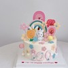 小兔子百天周岁彩虹蛋糕(小兔玩偶造型随机)-低糖处理无添加 商品缩略图0
