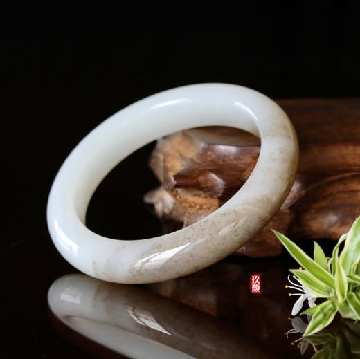 和田玉（糖白玉）俄料手镯--平安镯 商品图5