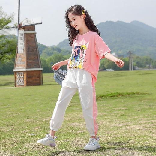 女童网红套装夏装2023洋气新款中大童装夏季儿童运动女孩薄款衣服 商品图2
