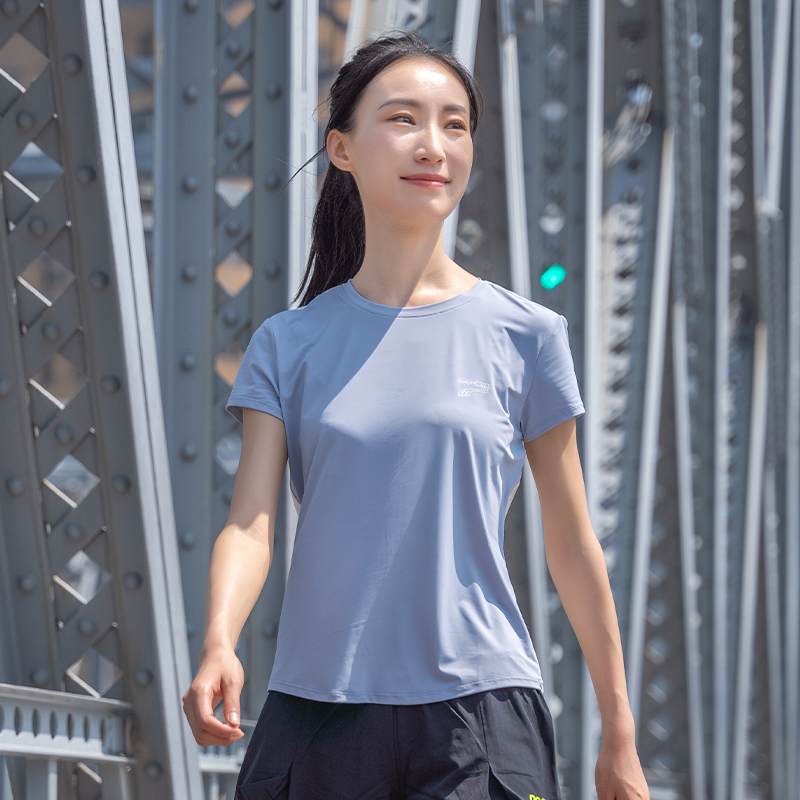 多威（Do-win）跑步运动短袖女新款透气休闲运动圆领衫2222080