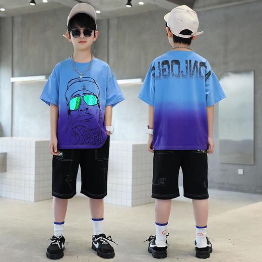 男童夏装短袖套装2023新款中大童儿童帅气男孩夏季时髦薄款洋气潮 商品图2