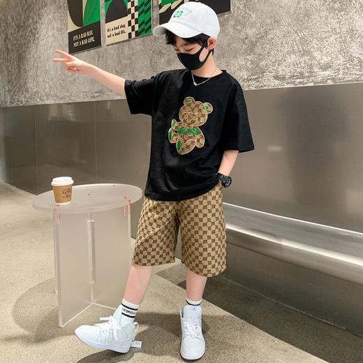 儿童装男童短袖套装2023年新款洋气夏天宝宝夏季时髦帅气夏装潮衣 商品图2