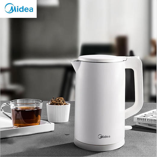 美的（Midea）电热水壶 1.7L大容量家用烧水壶双层防烫 304不锈钢水壶AEK1769 商品图5