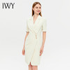 IWY/杏色连衣裙小香风气质短袖西装连衣裙美容院新款主持上镜裙子Q13210 商品缩略图2
