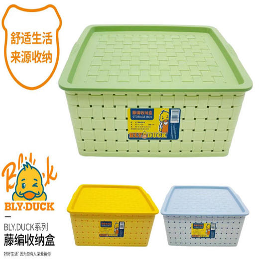 【9.9元/个】Blyduck藤编收纳盒（1118215） 商品图0