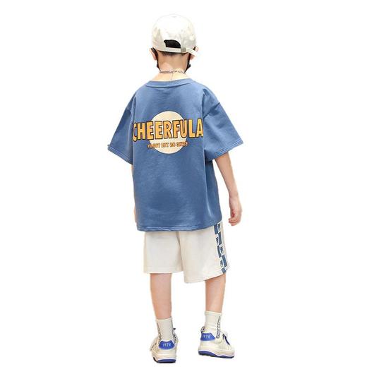 童装男童夏季运动套装儿童洋气时髦短袖短裤两件套2023大童夏装潮 商品图4