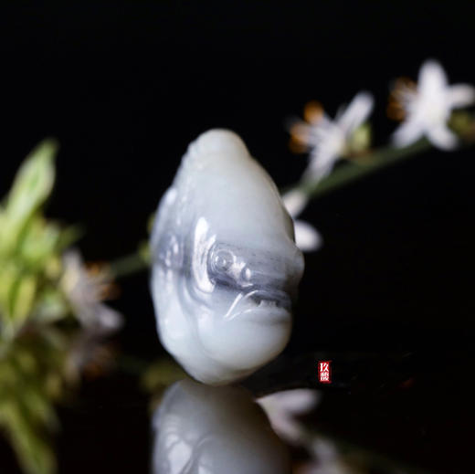 和田玉（青花）挂件--发财鱼52.38g 商品图3