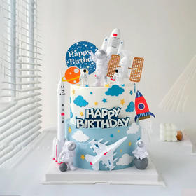 【航天火箭-星空】宇宙山河浪漫，生活点滴温暖-网红生日蛋糕