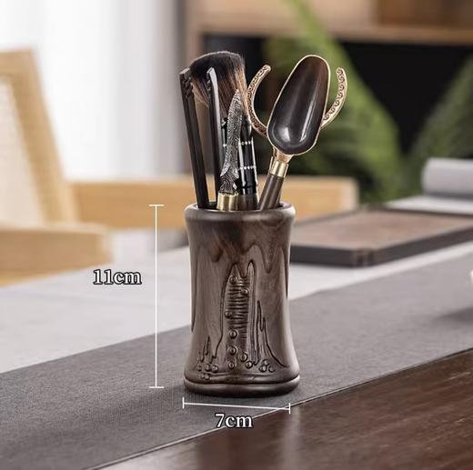 台隆金-家用泡茶工具黑檀山水茶道六君子【不支持补差，非质量问题不退不换】S 商品图2
