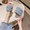 夏季新款仙女风凉鞋，一字带珍珠装饰，充满了青春活力。松糕厚底设计赋予了她百搭实用的属性，女性们可以随心所欲地与众不同。不管你是拿着逛街，还是上班海边游玩，拥有它的女人都能尽情展现自己！ 商品缩略图2