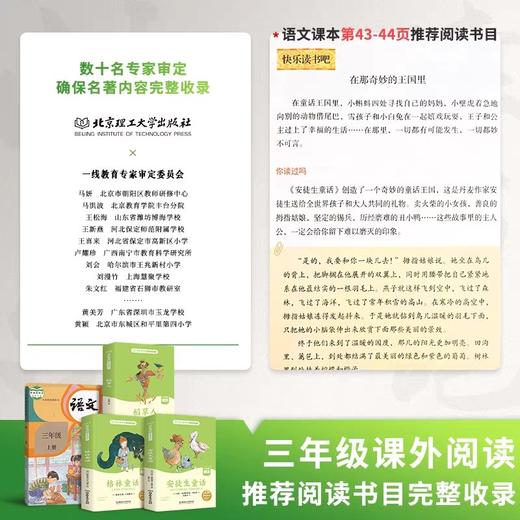 快乐读书吧三年级上册 全3册 稻草人安徒生童话格林童话JST 小学3年级课外书阅读经典书目有声伴读彩页插画儿童文学名著阅读课程化 商品图3