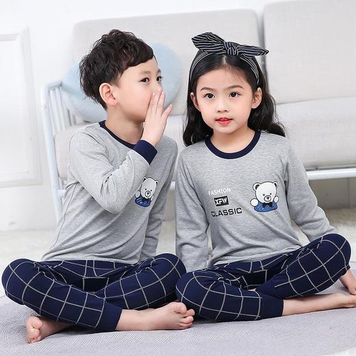 春秋童装代发儿童纯棉保暖内衣套装男童女童秋衣秋裤家居服批发 商品图0