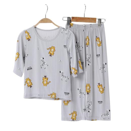 亲子装夏一家三口四口母子装儿家庭装七分袖套装夏季新款一件代发 商品图4