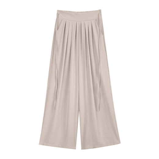 时尚女性必备，夏季新款百搭休闲阔腿裤，平腰设计凸显曲线，直筒剪裁修饰身材，垂感显瘦，休闲风格更自由，与各种上装搭配，无论是约会还是购物都能轻松hold住！ 商品图5