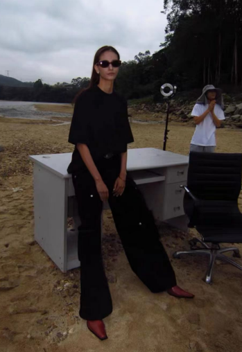 纯色立体多口袋工装裤