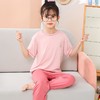 夏季新款中大童家居服套装男童莫代尔透气女童短袖长裤睡衣两件套 商品缩略图3