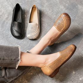 MLD-9533春夏新款凉鞋平底防滑镂空浅口低帮透气休闲凉鞋女