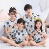 亲子冰丝睡衣套装夏季薄款儿童居家服男童空调服女童装短袖家居服 商品缩略图0