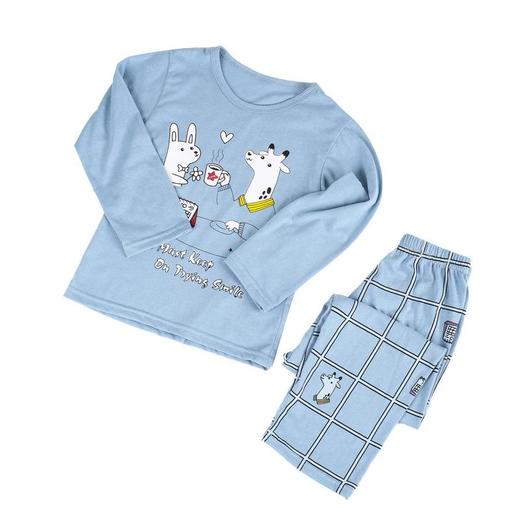 中大童七分袖套装宝宝空调服童装夏男女童薄款宽松内衣睡衣批发 商品图4