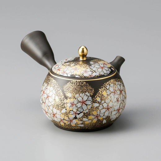 日本进口常滑烧茶壶 玉光吉野樱花日式手绘手工茶壶 商品图1