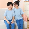夏季新款中大童家居服套装男童莫代尔透气女童短袖长裤睡衣两件套 商品缩略图2