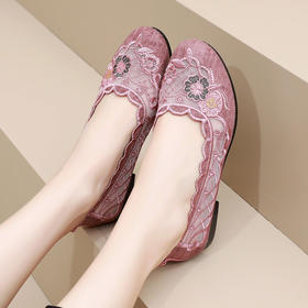 DD-夏新款布鞋女网鞋透气网面中老年平底舒适妈妈鞋