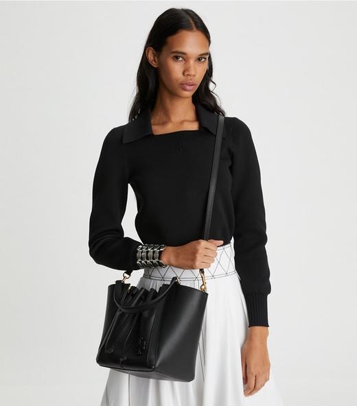 折上折！Tory Burch TB专柜款MCGRAW菜篮子包 大象灰🐘 商品图9