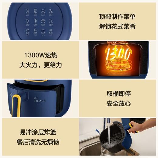 美的（Midea） KZ30206L 捣蛋鬼系列空气炸锅无油煎炸3升高温大容量多功能薯条鸡腿美食 商品图7