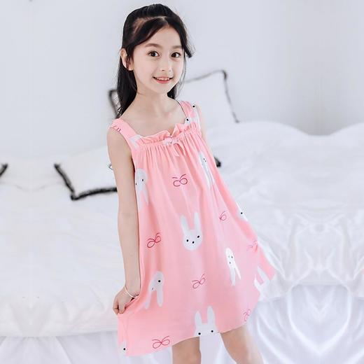 夏季睡裙小公主绵绸家居服女童睡衣薄款卡通吊带连衣裙厂家批发 商品图2