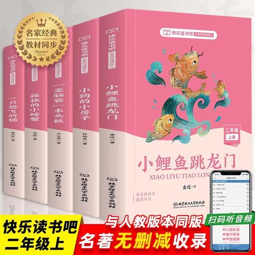 快乐读书吧二年级上册 全套5册 注音版JST孤独的小螃蟹小鲤鱼跳龙门小狗的小房子一只想飞的猫 二年级课外书阅读儿童文学推荐书目 商品图0