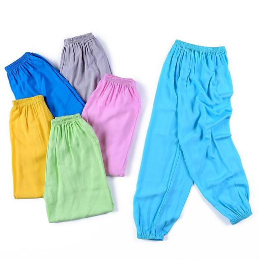 童装春夏新款儿童防蚊裤透气睡裤男女童裤亲子绵绸灯笼裤一件代发 商品图4