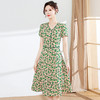 简约碎花中长款，时尚大码雪纺裙QYM-FL-C8839-L 商品缩略图2