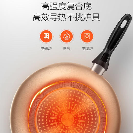 美的 锅具套装厨具烹饪组合家用电磁炉燃气灶不粘锅炒锅奶锅煎锅 MP-SL0303 商品图5