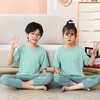 夏季新款中大童家居服套装男童莫代尔透气女童短袖长裤睡衣两件套 商品缩略图1