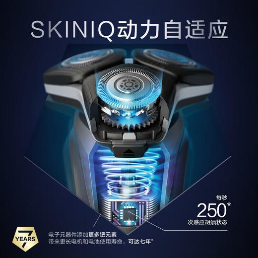 【6F】飞利浦（PHILIPS）剃须刀电动高端刮胡刀 全身水洗1小时快充胡须刀 黑蜂巢5系S5832/01 商品图4