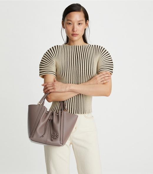 折上折！Tory Burch TB专柜款MCGRAW菜篮子包 大象灰🐘 商品图1
