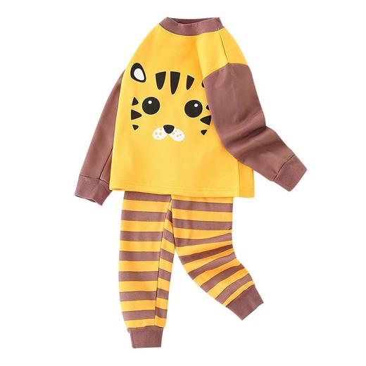 中领儿童保暖内衣套装男童女童加绒加厚秋冬中小童打底宝宝家居服 商品图4