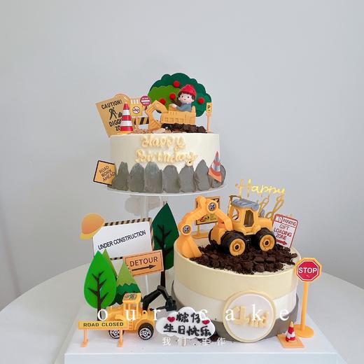 挖掘机悬浮儿童卡通蛋糕（超出3km外仅限自提）-低糖处理无添加 商品图2