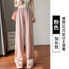新款醋酸冰丝阔腿裤女，夏季薄款，百搭休闲拖地裤。采用超舒适高腰垂感设计，宽松裤型，穿着舒适自如。醋酸冰丝面料具有吸汗透气、柔软亲肤等特点，让您在炎炎夏日也能保持干爽舒适！ 商品缩略图4