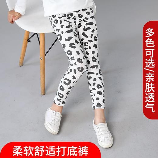 夏季新款韩版九分童裤儿童3-11岁印花彩色金花女童打底裤薄款外穿 商品图2