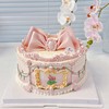 宫廷风洛丽塔粉色蝴蝶结微加高蛋糕-低糖处理无添加 商品缩略图1